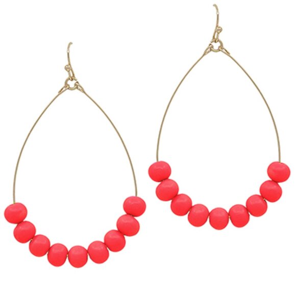 Clay Ball Teardrop Earrings - Picture 9 of 12